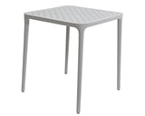 Tafel porto kunststof 65x65cm grijs