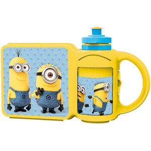 Minions combination set lunch box and drinking bottle