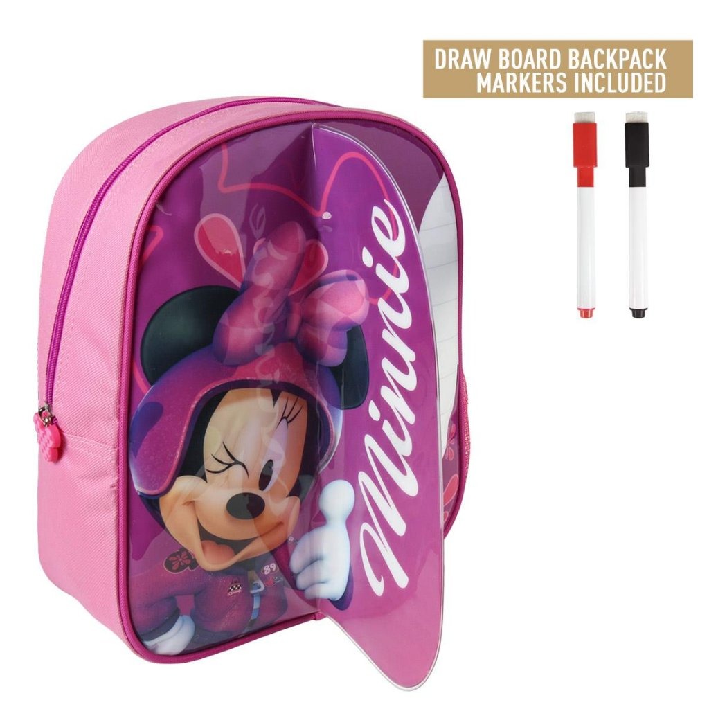 Cerda Disney Minnie Mouse sac à dos avec zone d'écriture + 2 marqueurs 25x31x10 cm rose