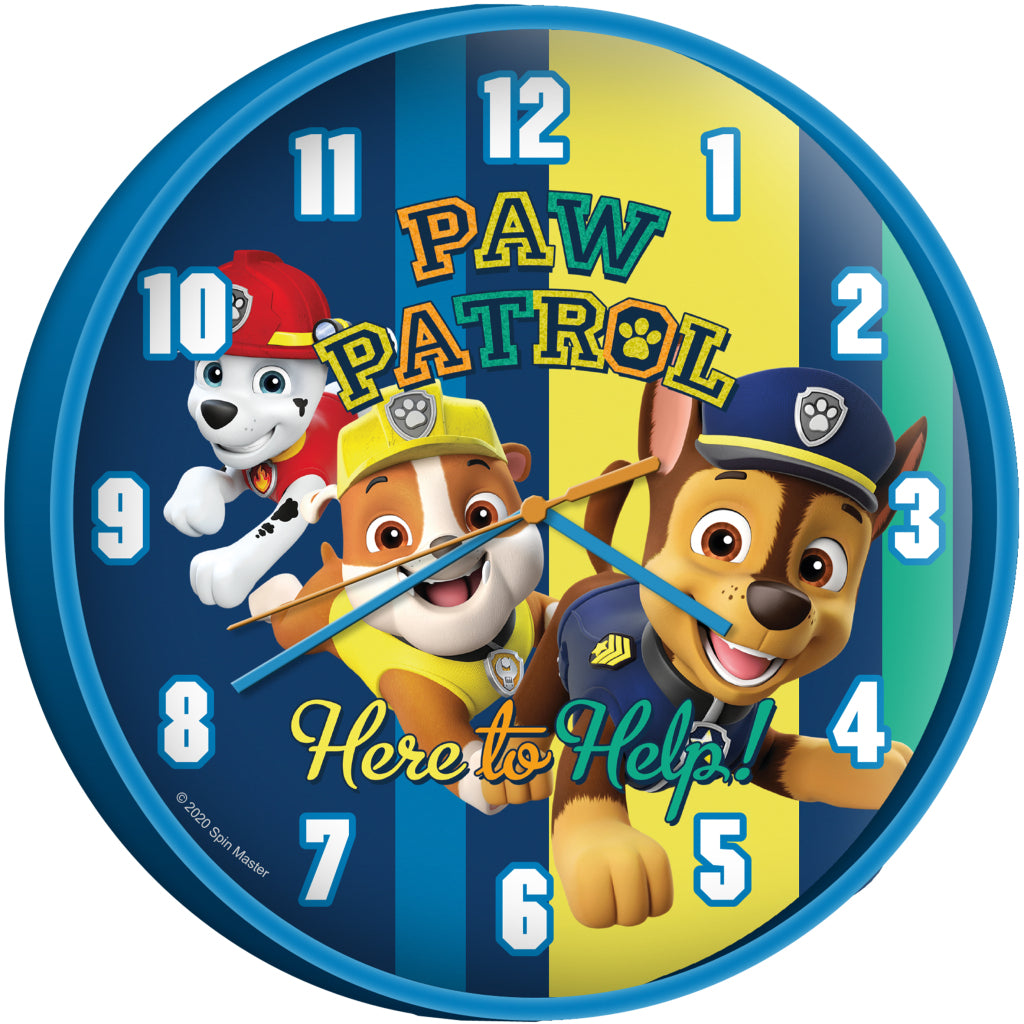 Paw patrol wall clock 25 cm blue