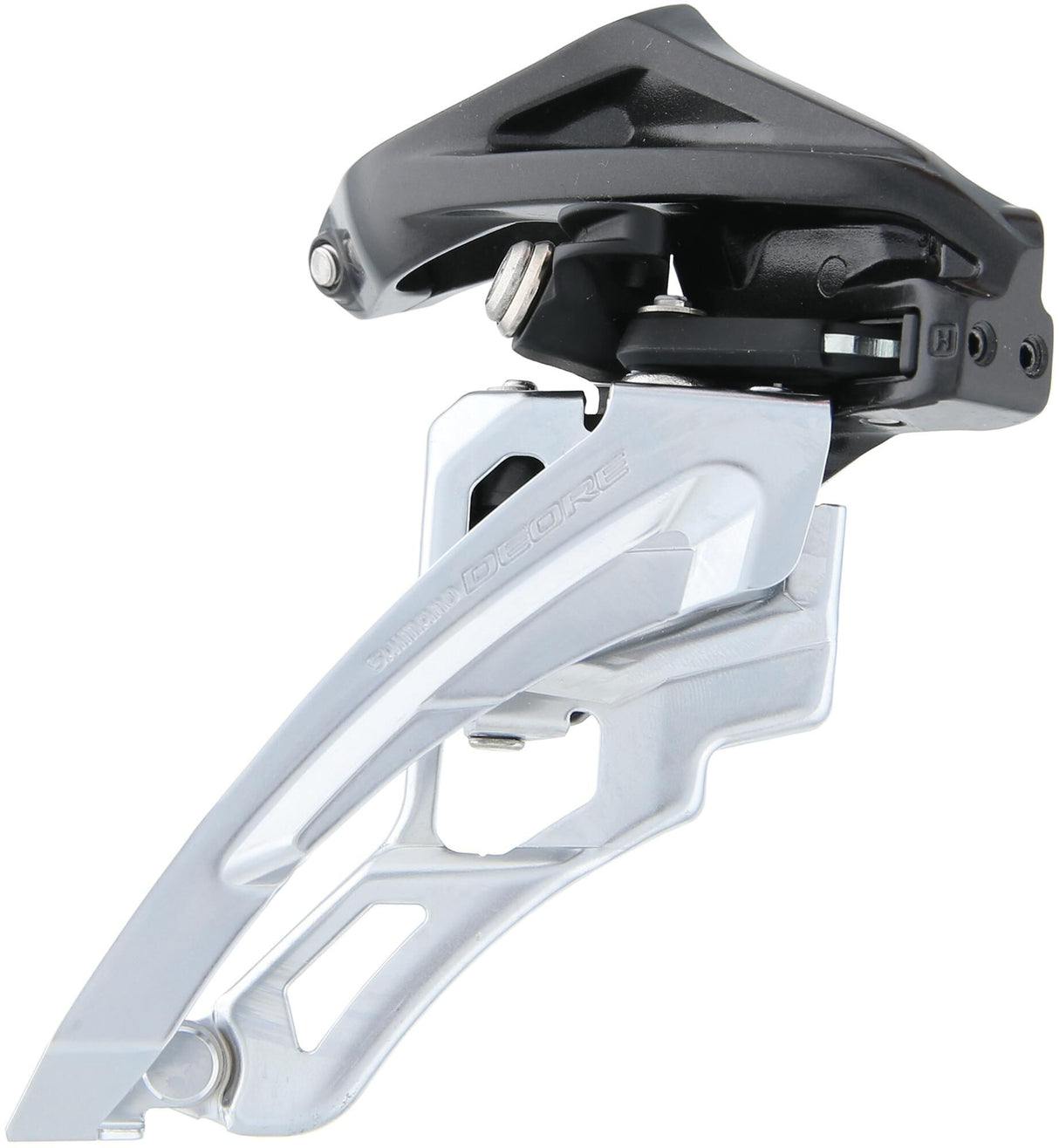 Shimano Voorkereilleur 3 x 10 greičių „DeOore FC-M6000“ šoninis sūpynės aukštas spaustukas 40-42T juoda spalva