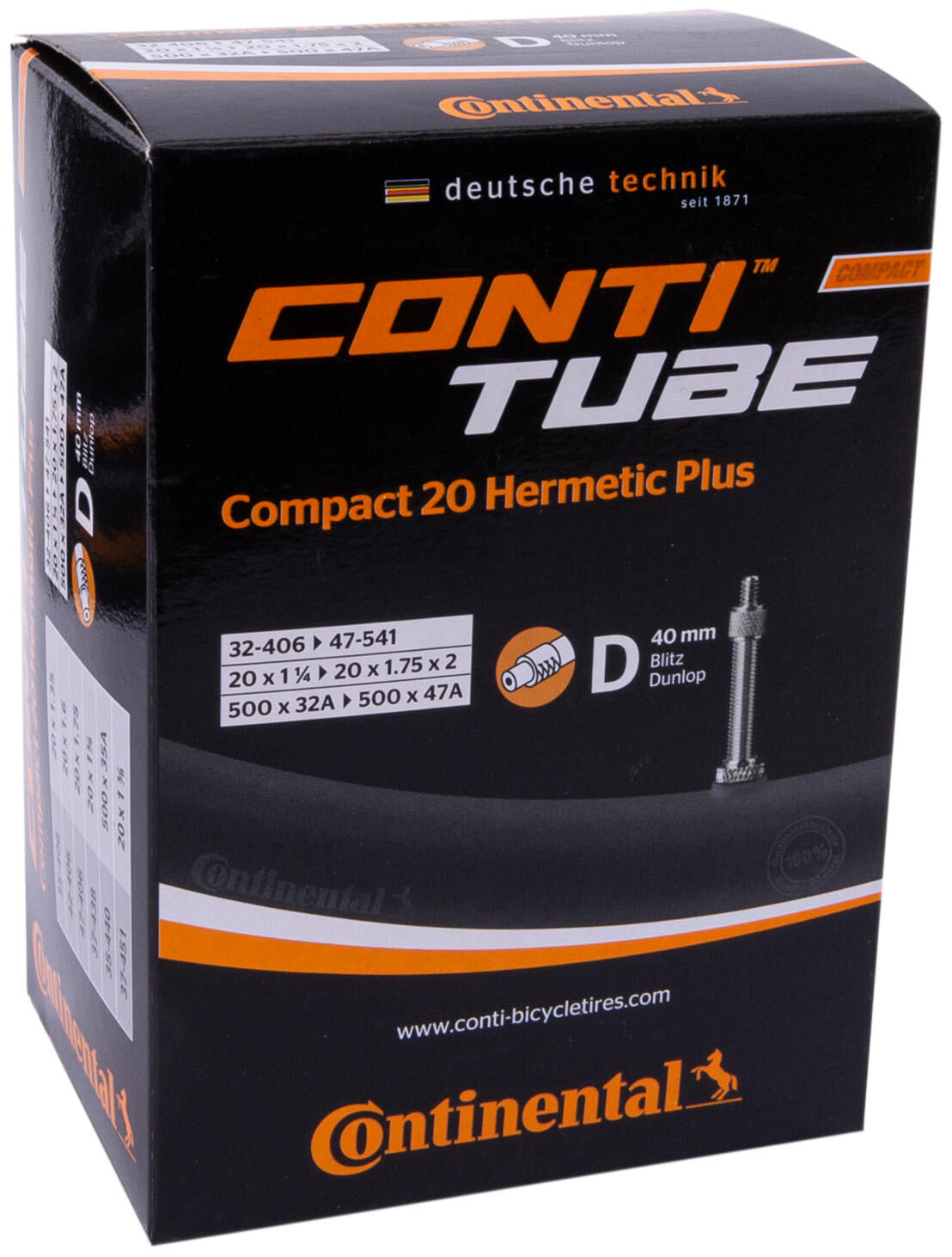 Continental binnenband compact 20 hermetic plus , versterkt