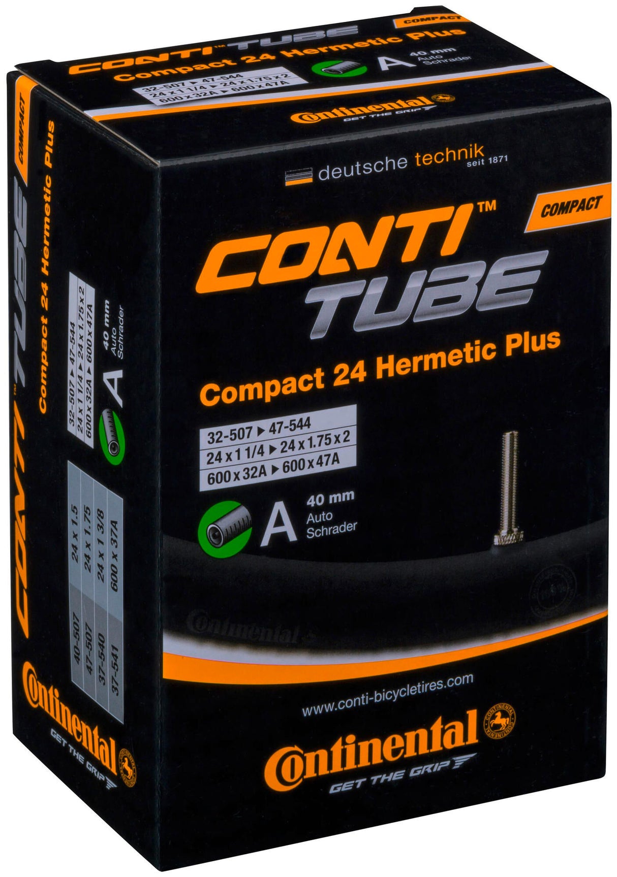 Continental binnenband compact 24 wide hermetic plus , versterkt