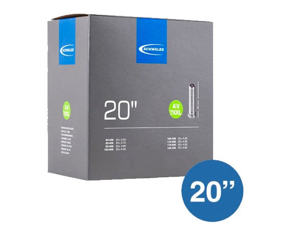 Schwalbe Tubo Interior AV7XXL 20 polegadas 20x4.00 (100-406) AV 40mm (Fatbike)