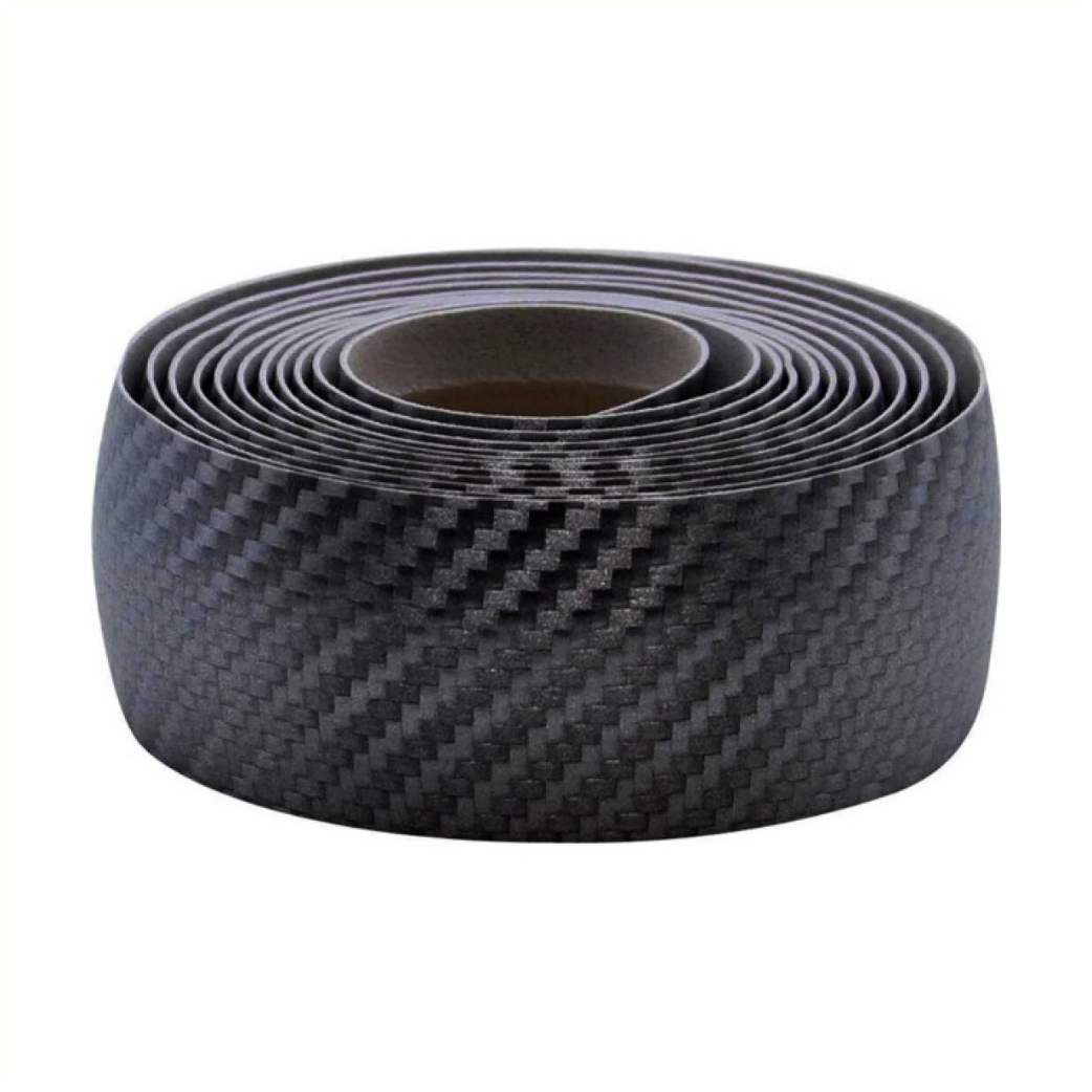 Tecora stuurlint carbon-look ø2.5x30mm 2.00m, zwart