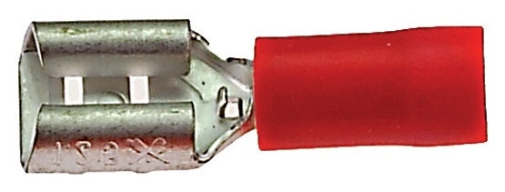 Connettore di scarpe per cavi mezza femmina isolata 6,3 x 0,8 rosso (100 pezzi)