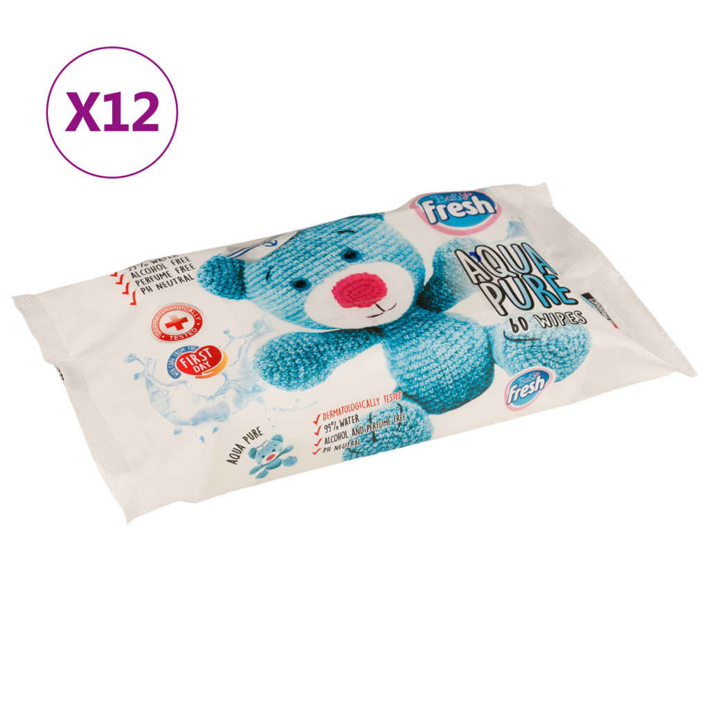 Vidaxl Baby Wipes 12 balíčků 720 ubrousků