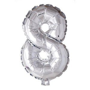 Globos folioilmapallo numero '8' hopea 40cm