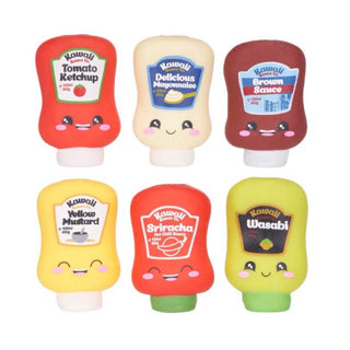 Kawaii foodies squishy sauces 10cm 6 asst | 12 stuks