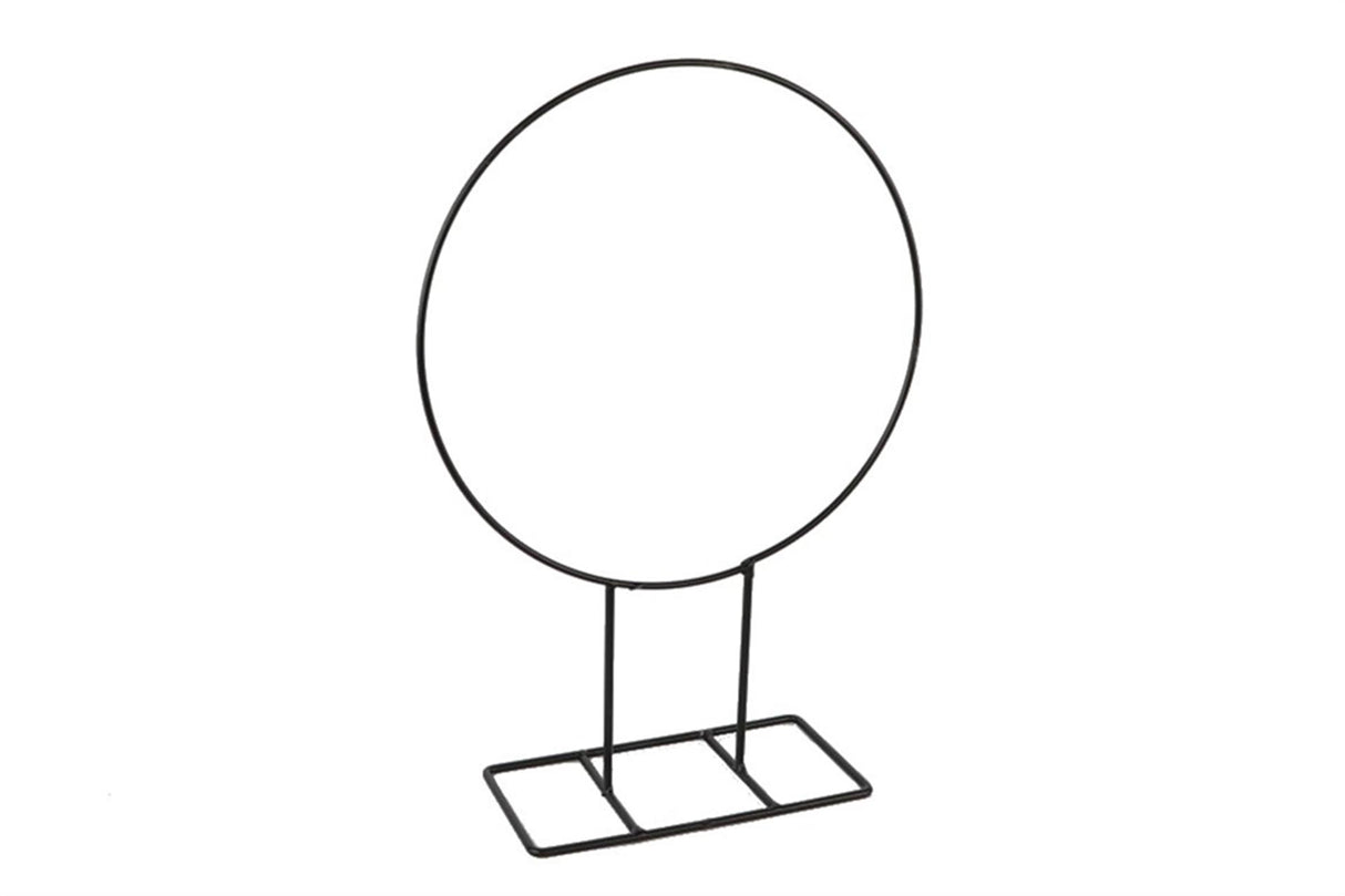 Hbx natural living standaard met ring ø38x12xh50cm zwart