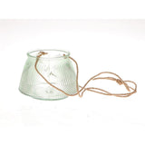 Hbx natural living hangende windlicht lines ø11xh15cm groen