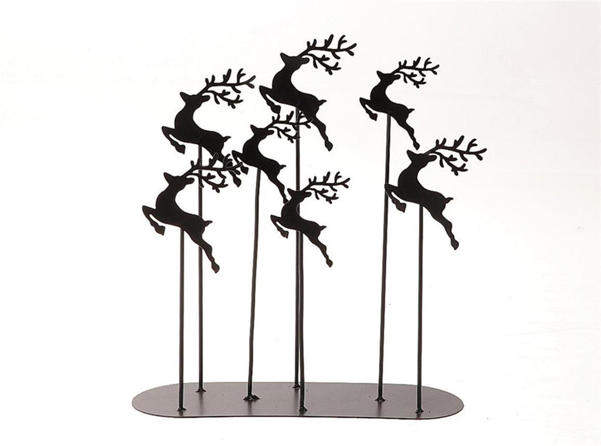 Hbx natural living deco hummy herten 28x10x30cm zwart