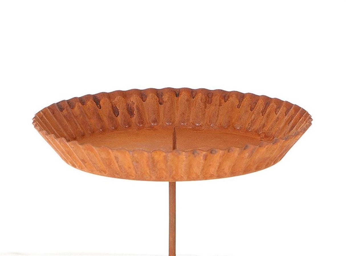 Hbx natural living kaarsenhouder op pin dia14cm roest