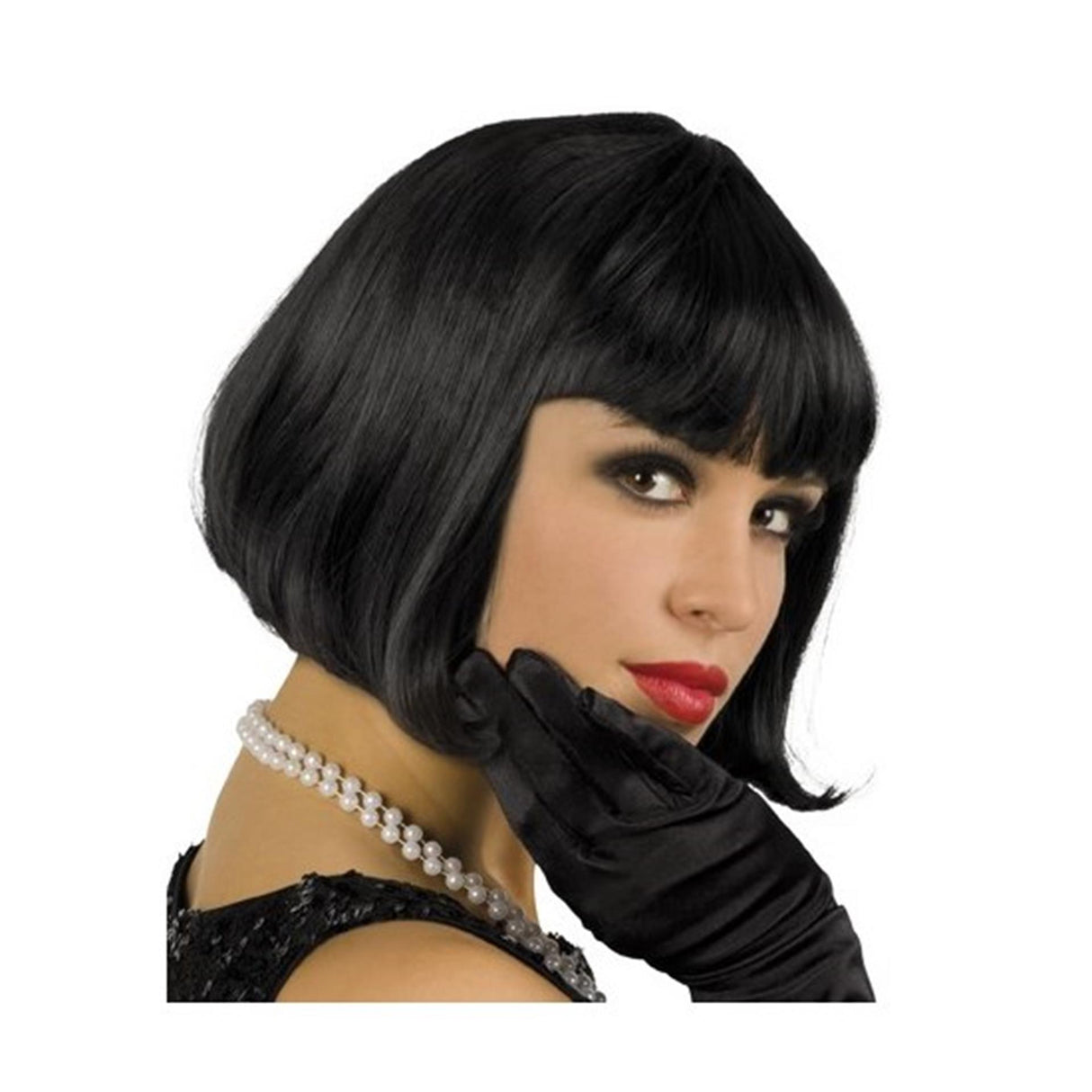 Boland pruik cabaret zwart