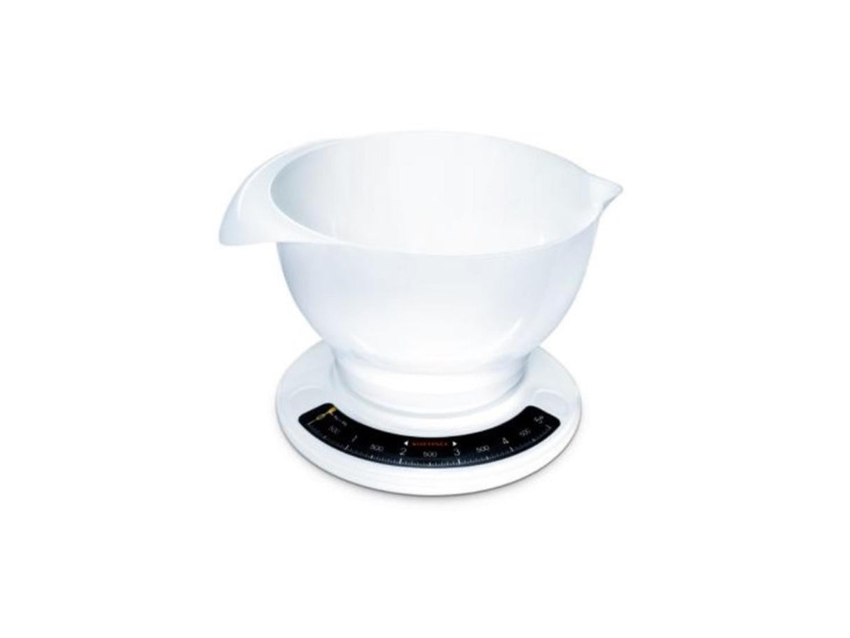 Soehnle 65054 culina pro analog kitchen scale with mixing bowl 2.5l white