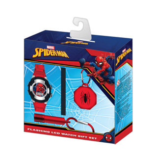 Accutime spiderman watch gift set