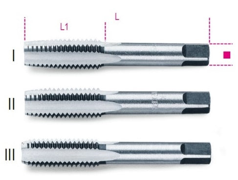 BETA 430 HADTAP GROVE NARME METRICE METRICE M6X1.0 (3 sztuki)