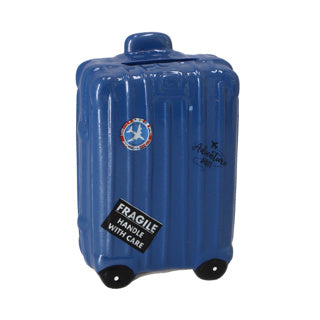 Money box suitcase 13.5x9x5 cm 3 assorti