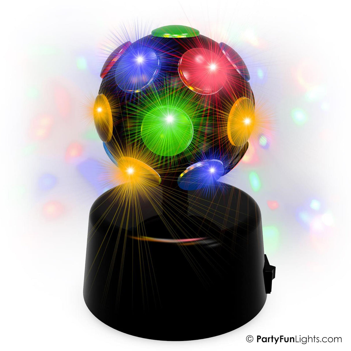 Partyfun lights table lamp mini disco ball rotating