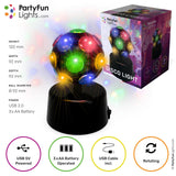 Partyfun lights table lamp mini disco ball rotating