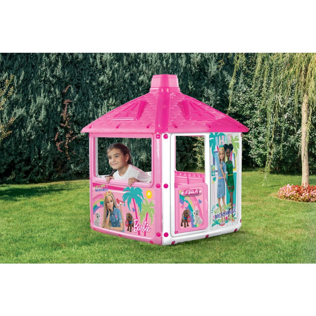 Barbie Stad Spillhaus 132x104x104 cm rosa wäiss