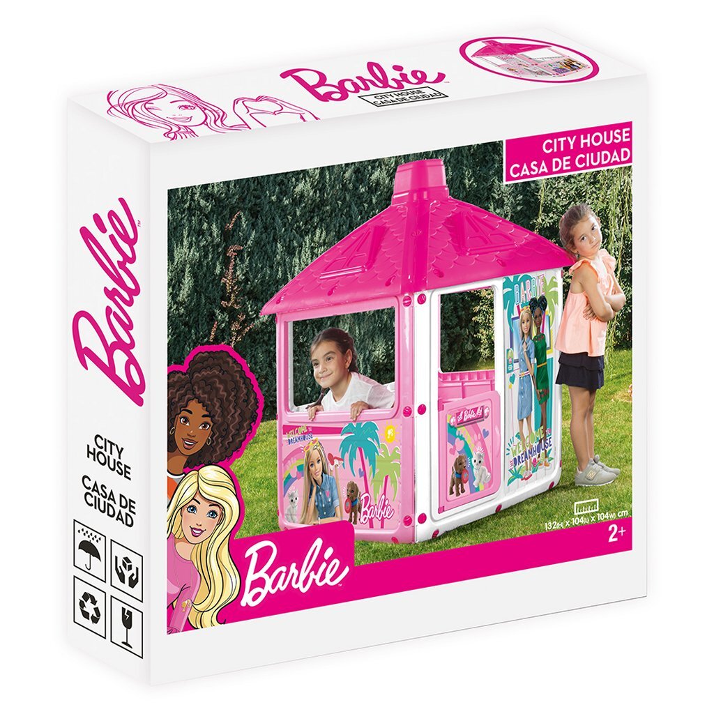 Barbie Stad Spillhaus 132x104x104 cm rosa wäiss