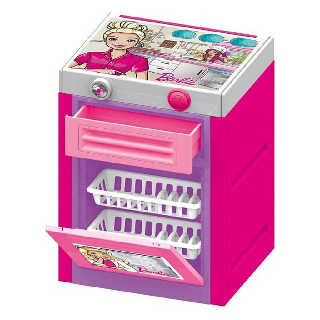 DOlu Barbie Spullmaschinn + Sound rosa