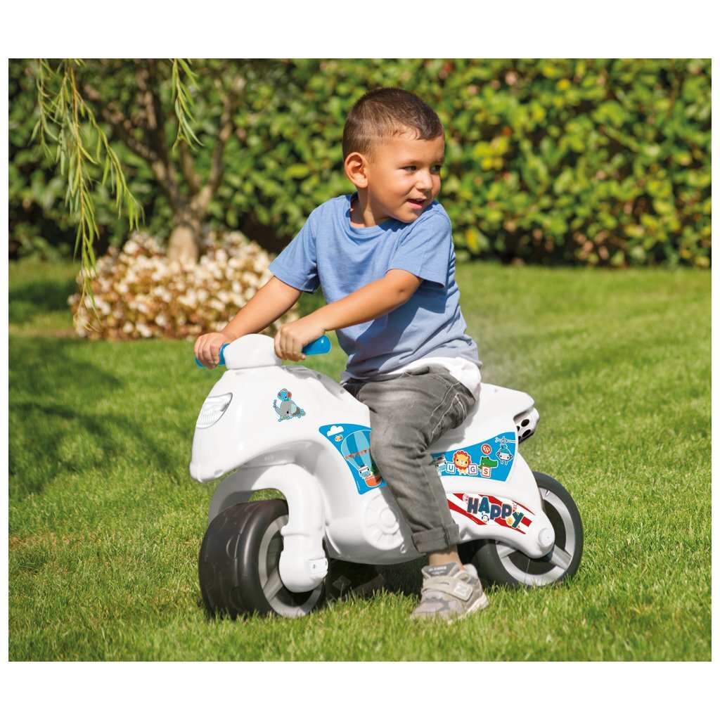 Dolu fisher price loopmotor wit blauw rood