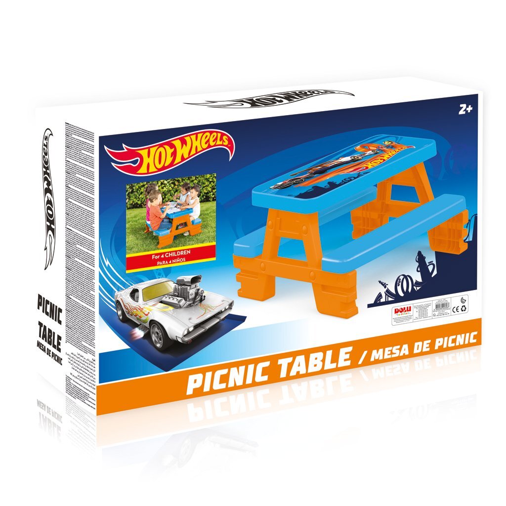 Mesa de picnic de rueda caliente dolu naranja azul