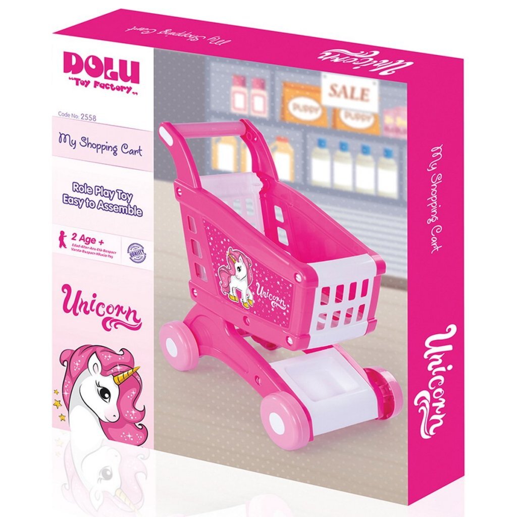 Dolu Unicorn Shopping Cart Pink