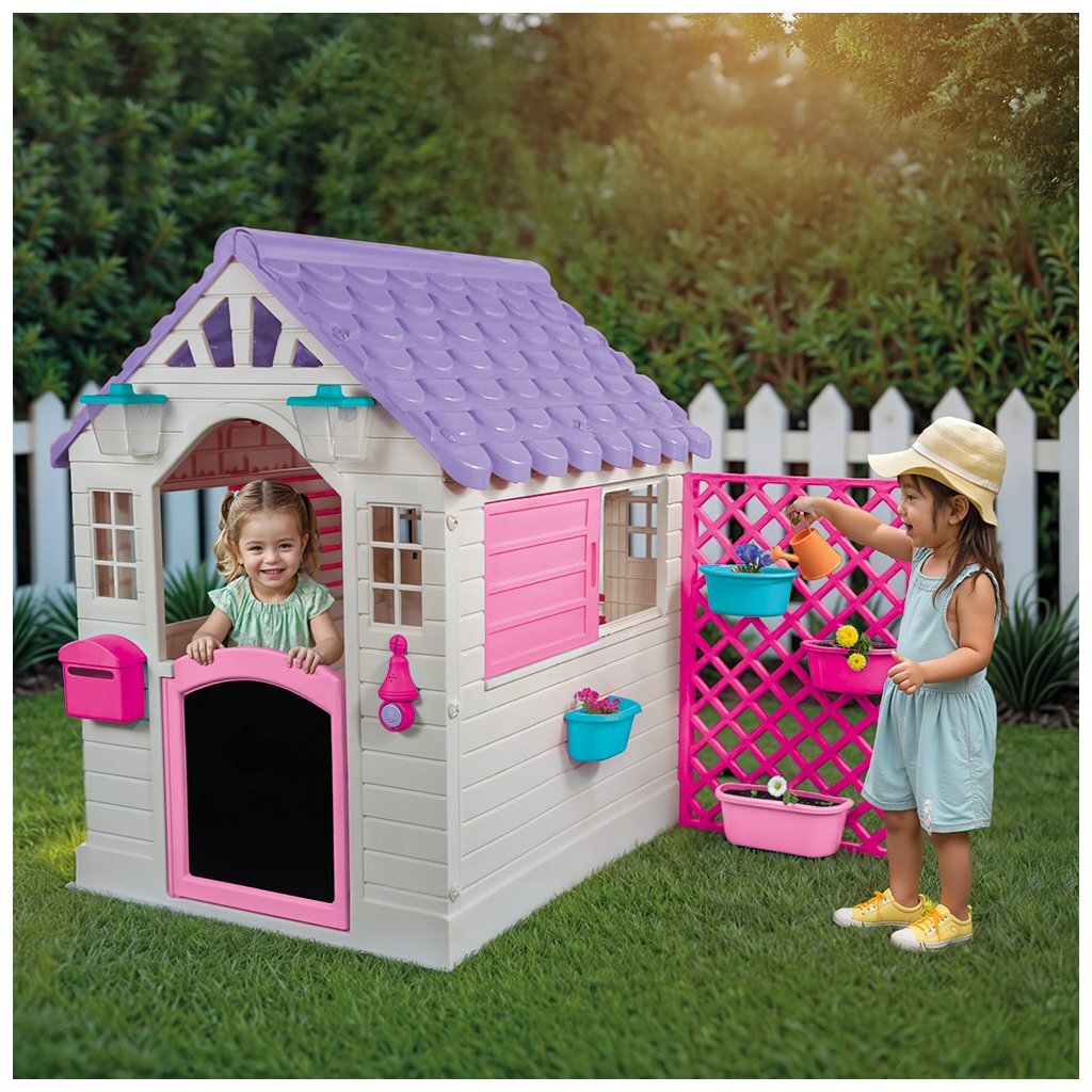 Dolu Garden Speelhuis 140x127x107.5 cm + sonido rosa rosa