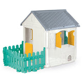 Maisonnette Dolu 122,5x104x156 cm + son blanc vert gris jaune