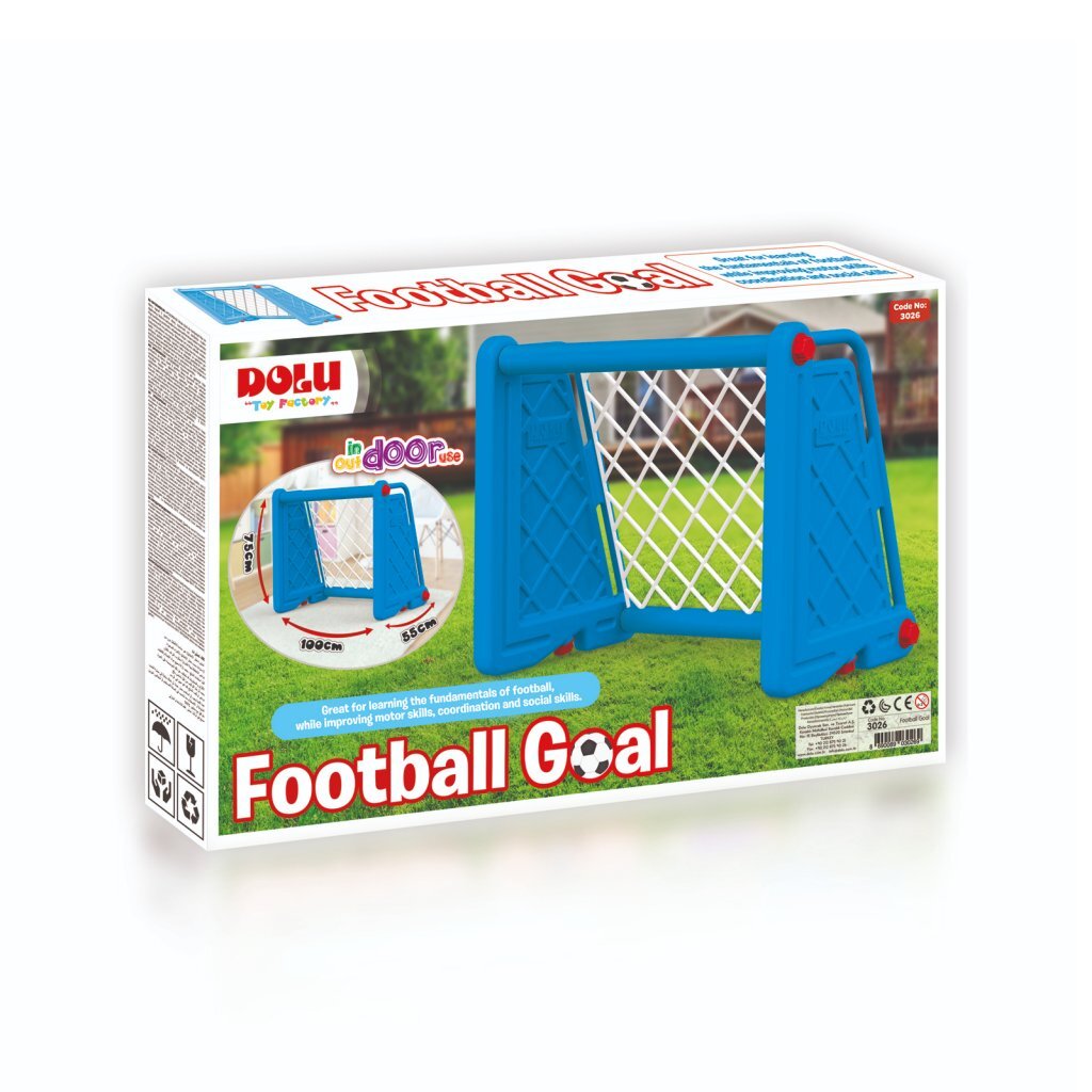Gol di calcio Dolu 100x75x55 cm blu