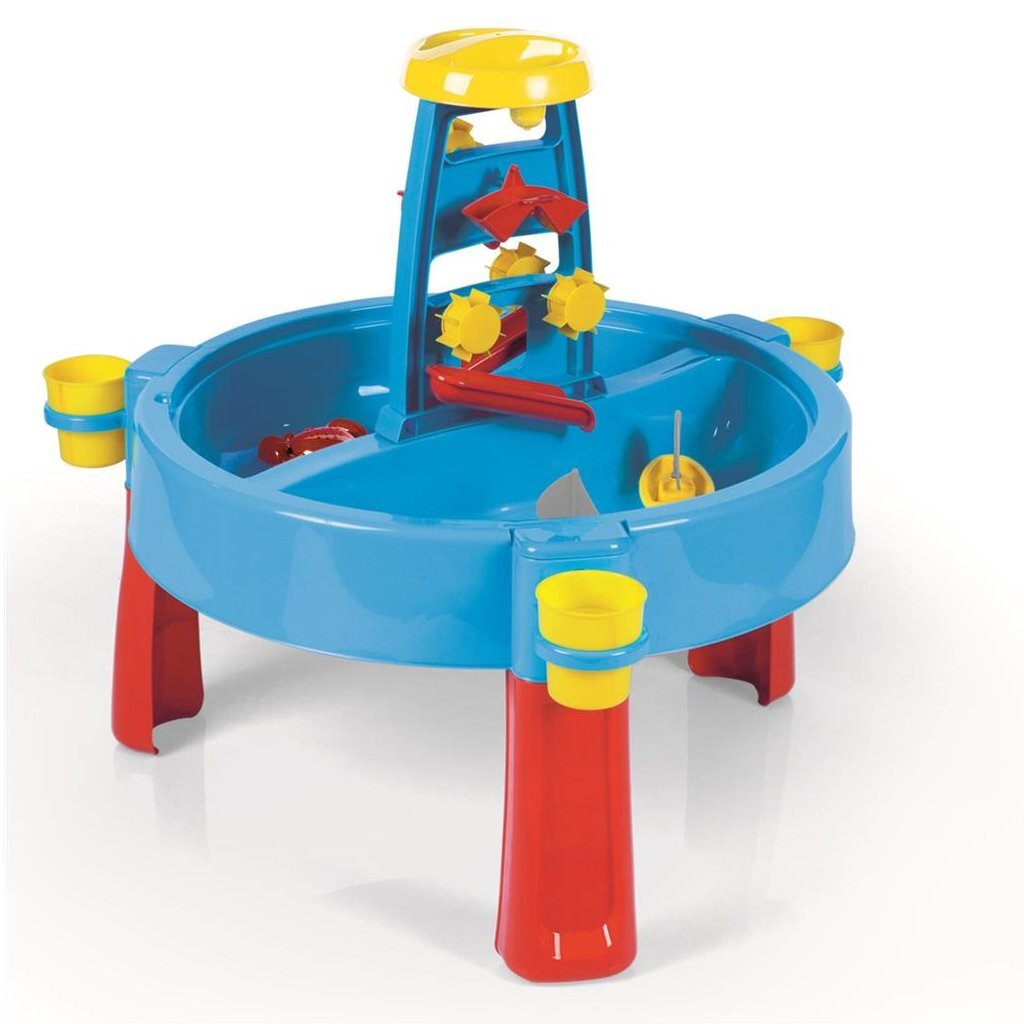 Dolu 3-in-1 peščena vodna miza z risalno mizo modro rdeča