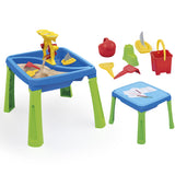 Dolu 3077 3-in-1 sand water table with drawing table blue green