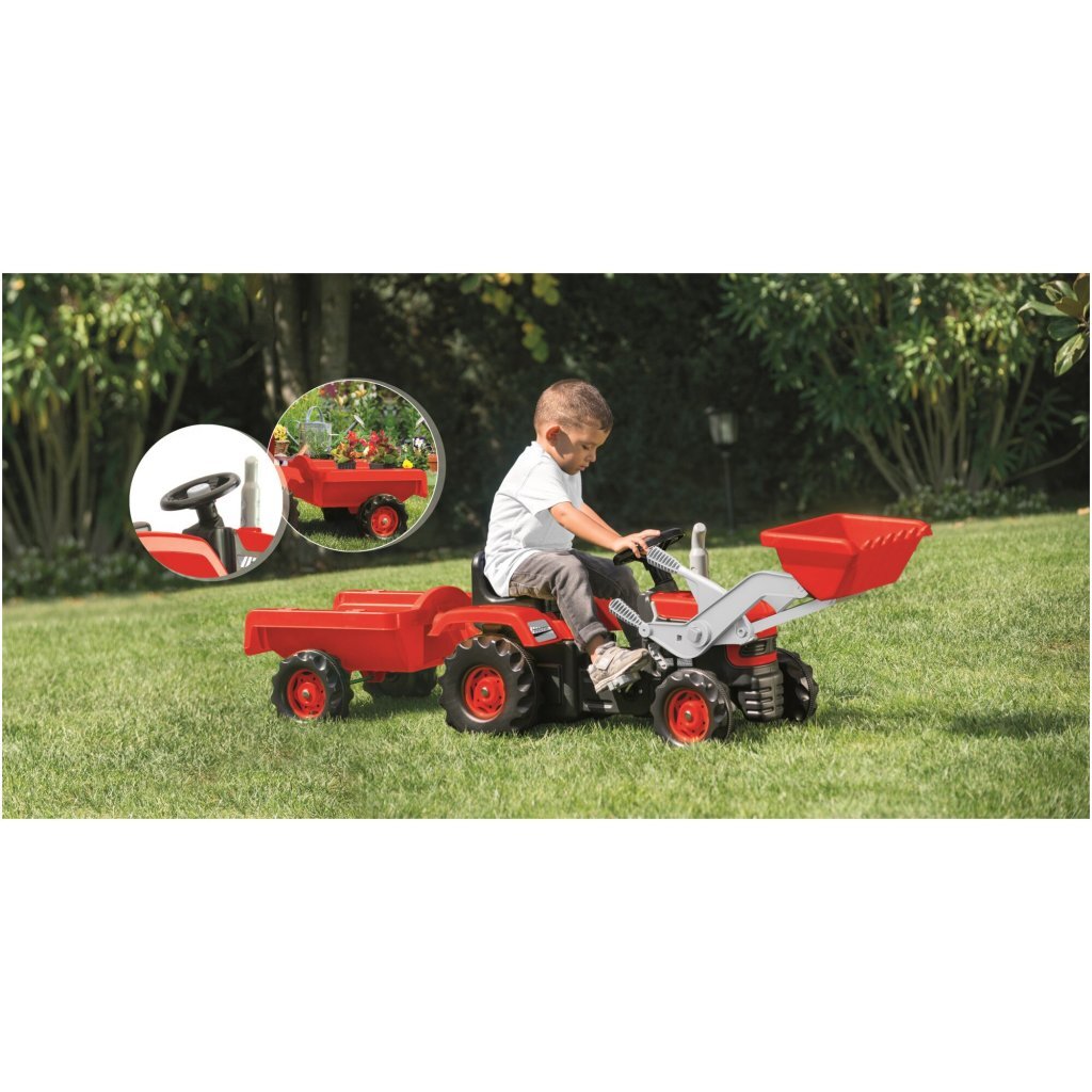 Dolu Dolu Steptractor s prikolico in polnilcem Red Black