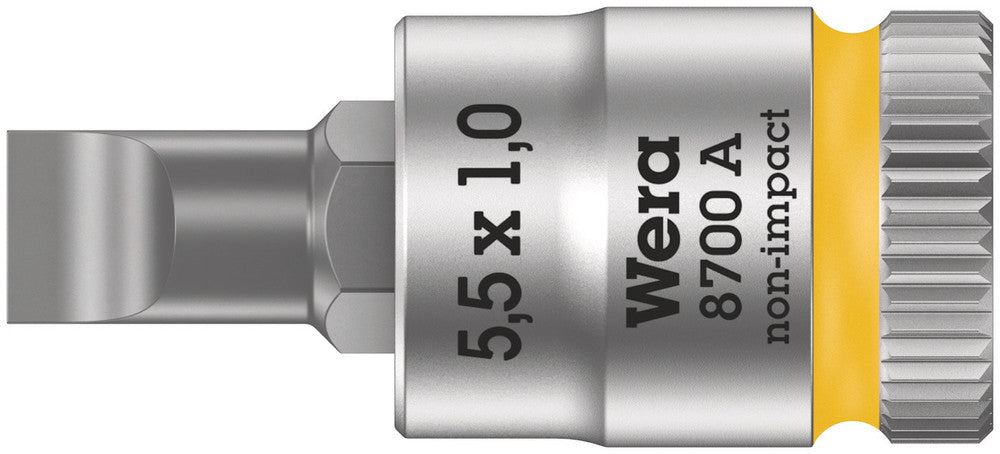 Wera 8700 A FL Zyklop Bit Socket Combination with 1/4" Drive, FL 0.8 x 5.5 x 28 mm - 1 piece(s) - 05003320001