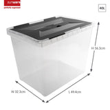 Sunware onyx opbergbox 40l transparant