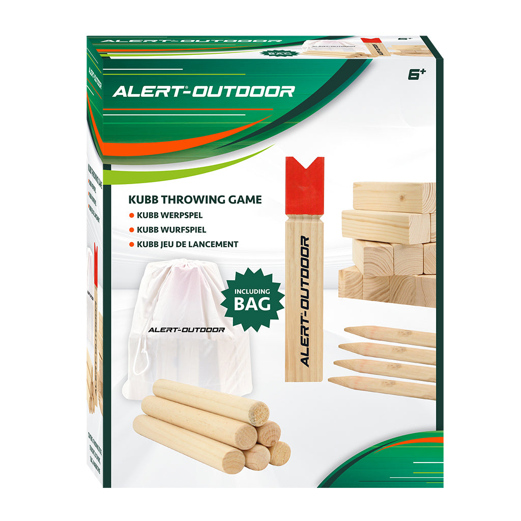 Alert outdoor kubb throwing set basic king 30 cm