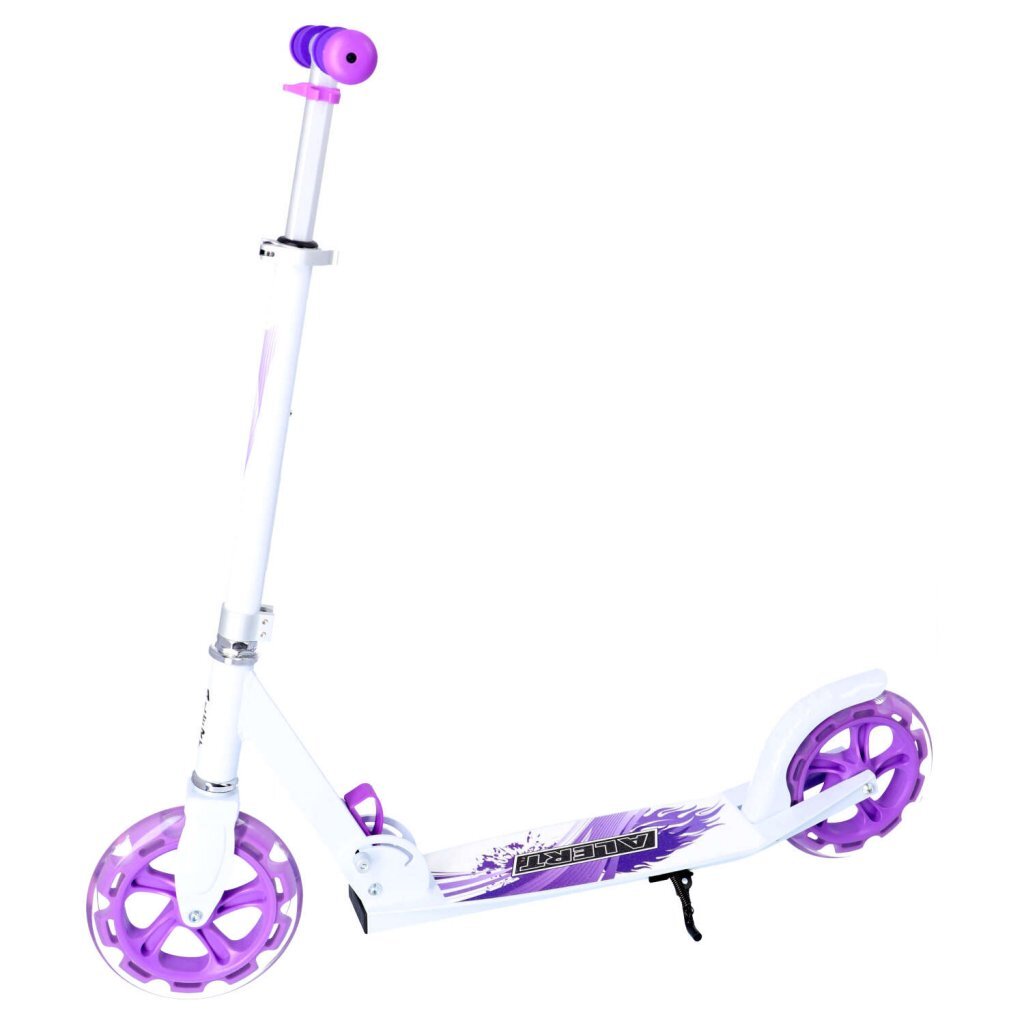 Avviso Scooter in alluminio spinout con ruote grandi viola bianco