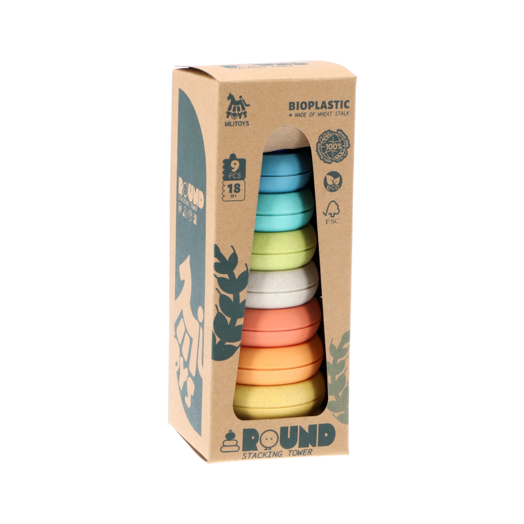 Jipy mlitoys bioplastic stacking tower 9-piece