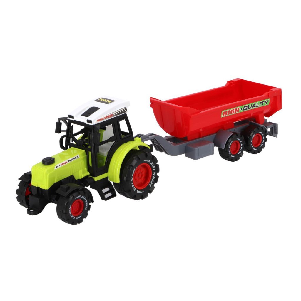 Andere Markenbauer -Traktor mit Anhänger 45 cm grün rot