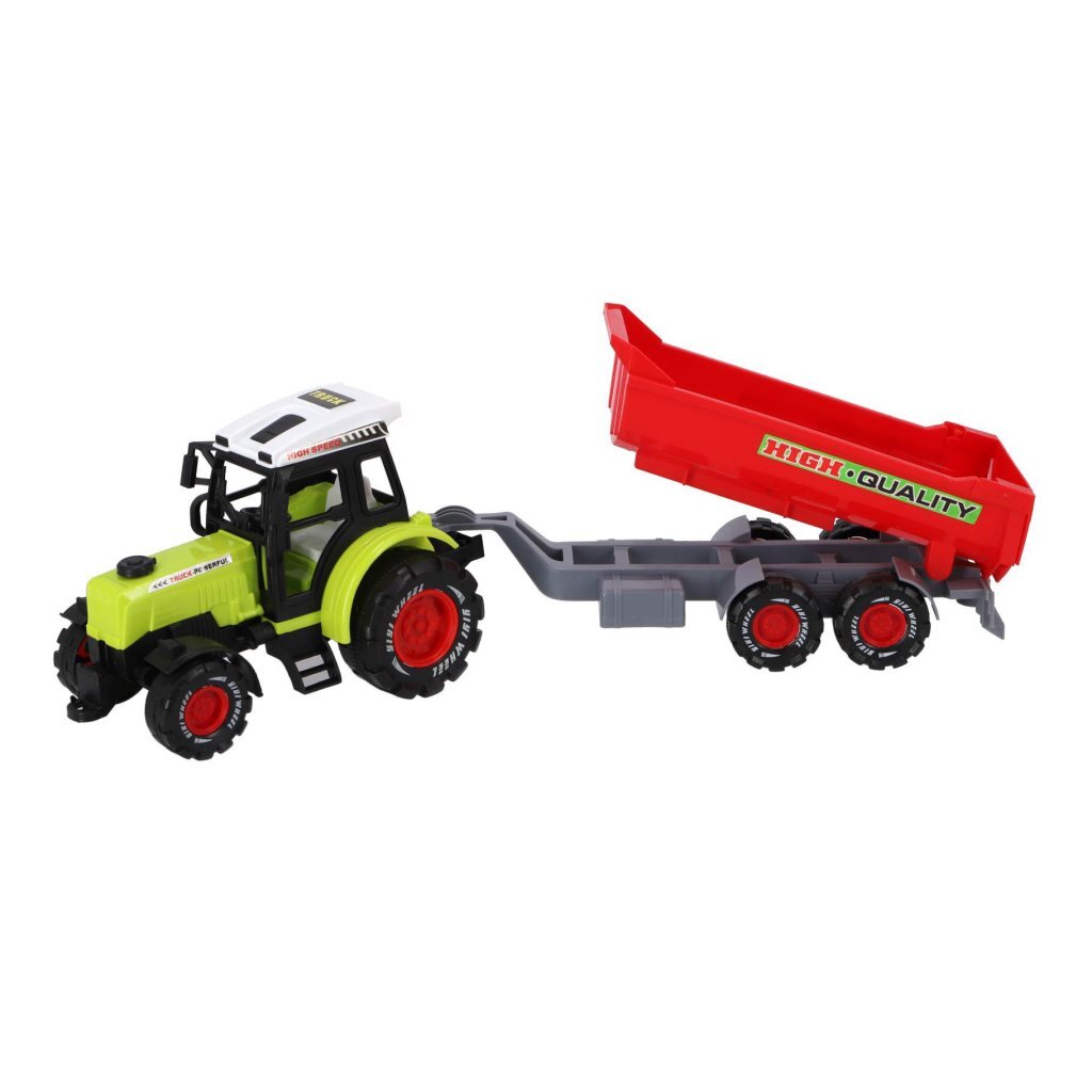 Andere Markenbauer -Traktor mit Anhänger 45 cm grün rot