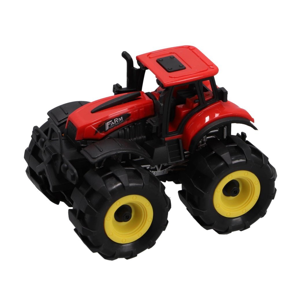 Andre mærker traktor 15 cm + lys og lyd rød sort