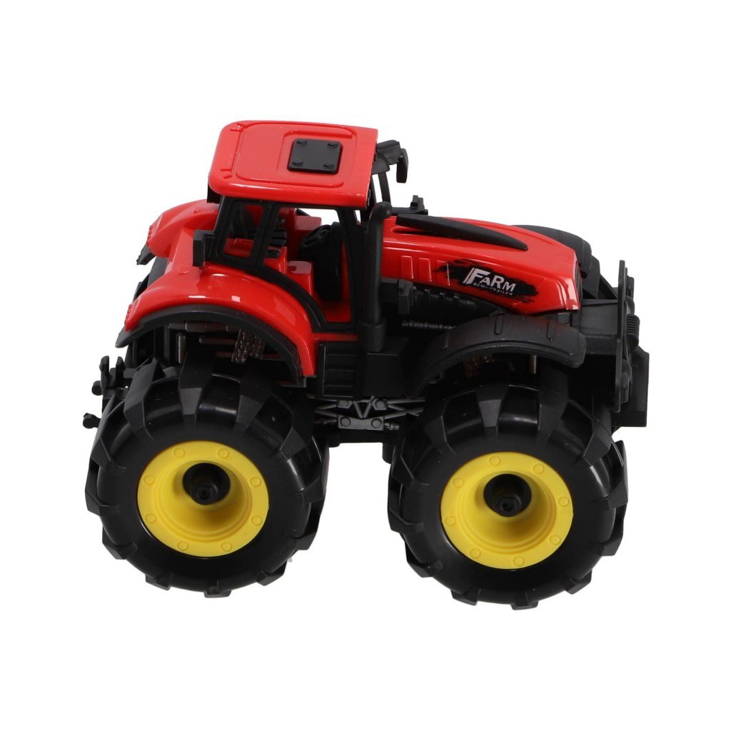 Andre mærker traktor 15 cm + lys og lyd rød sort