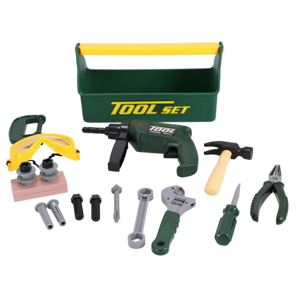 Other brands toy tool set green yellow