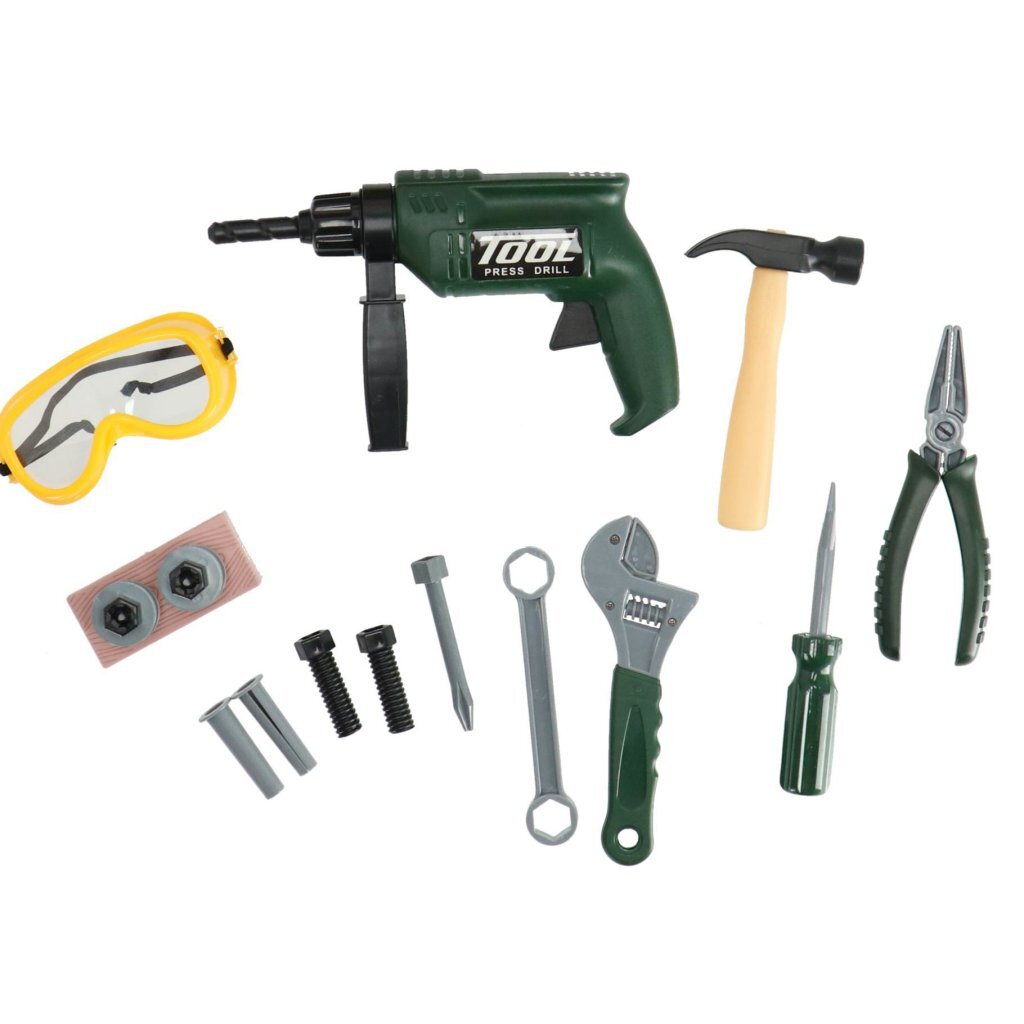 Other brands toy tool set green yellow
