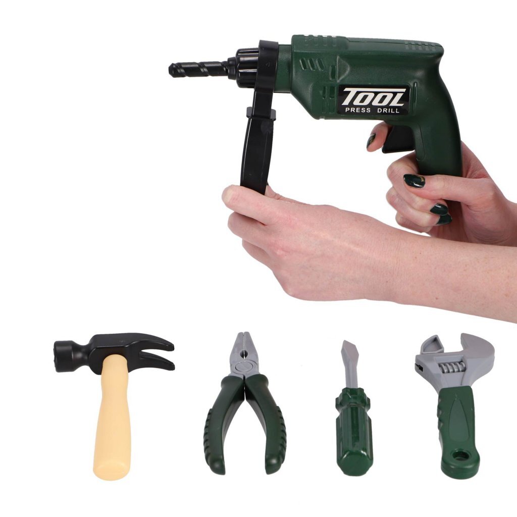 Other brands toy tool set green yellow