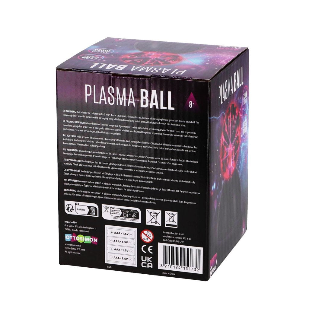 Party time! Party time plasma ball 7.5 cm black