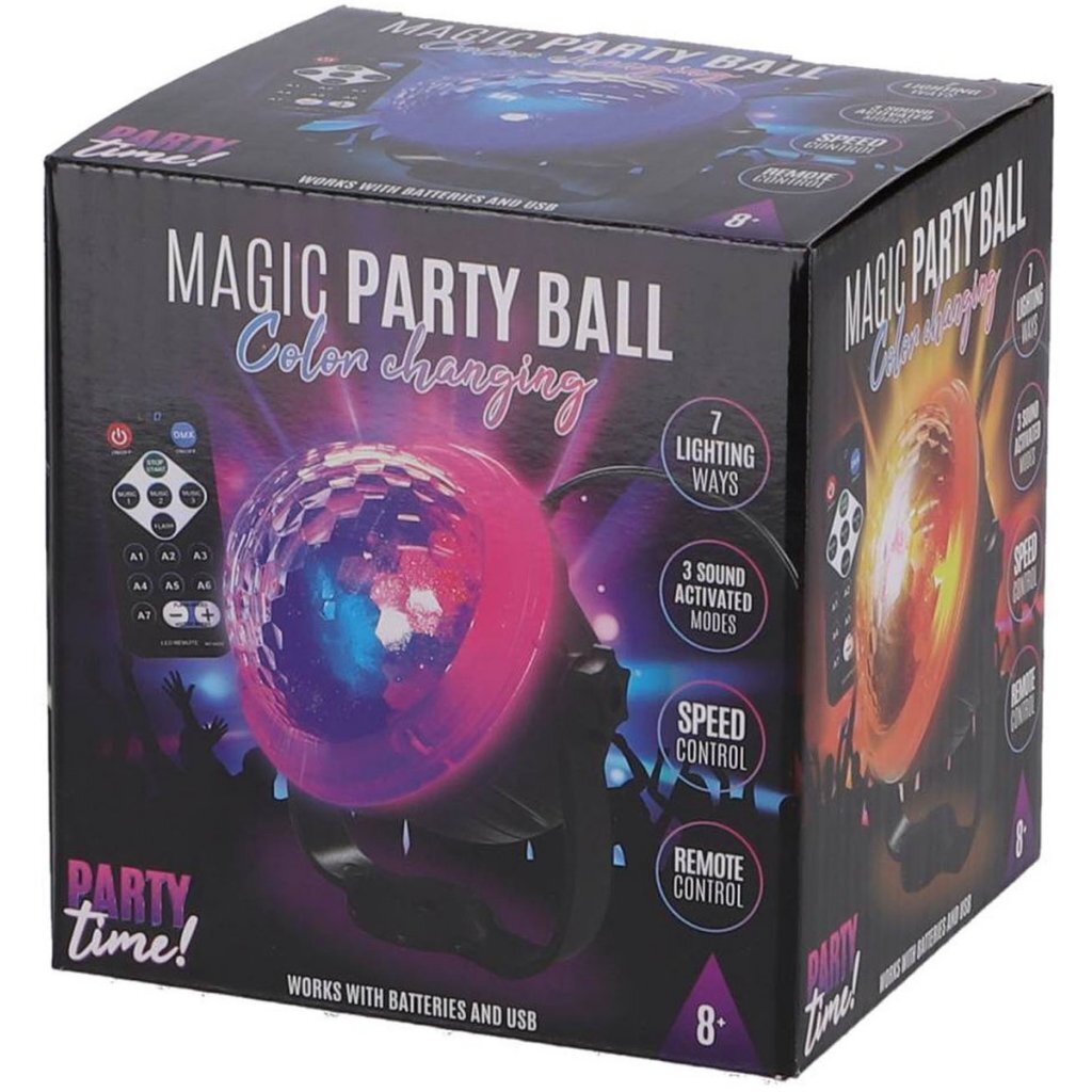Party time! party time magic party ball with disco effect and remote control | 2 pcs